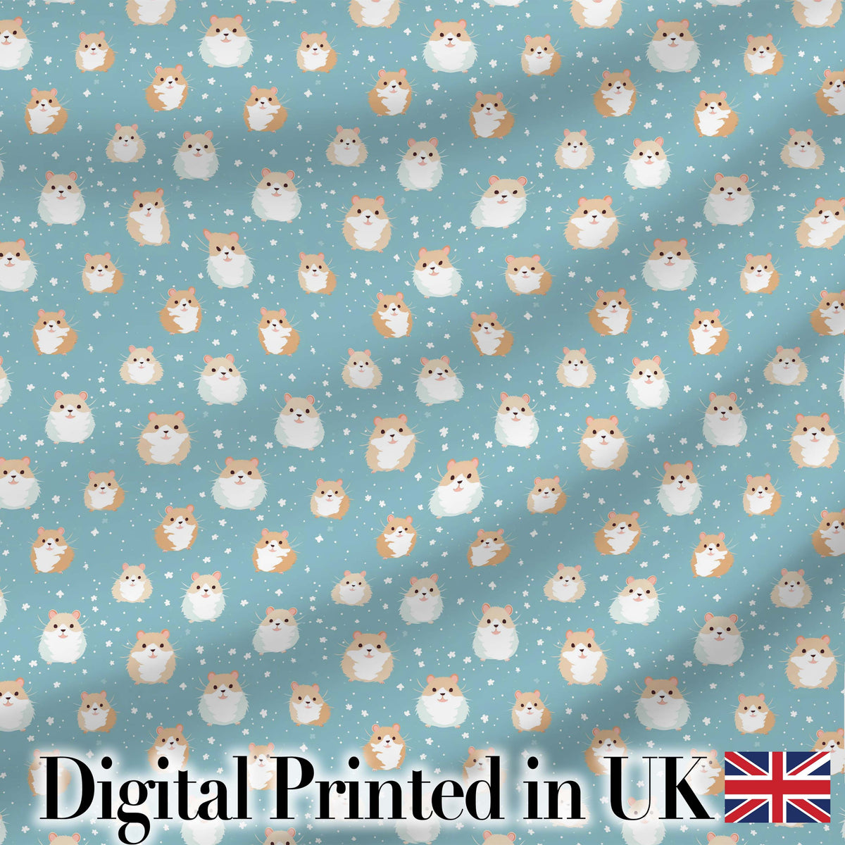 Cute Hamster Floral Apple Garden Seamless Pattern Cute Unique Gift  Digital Print Material by the Metre UK Sewing Quilting Textile