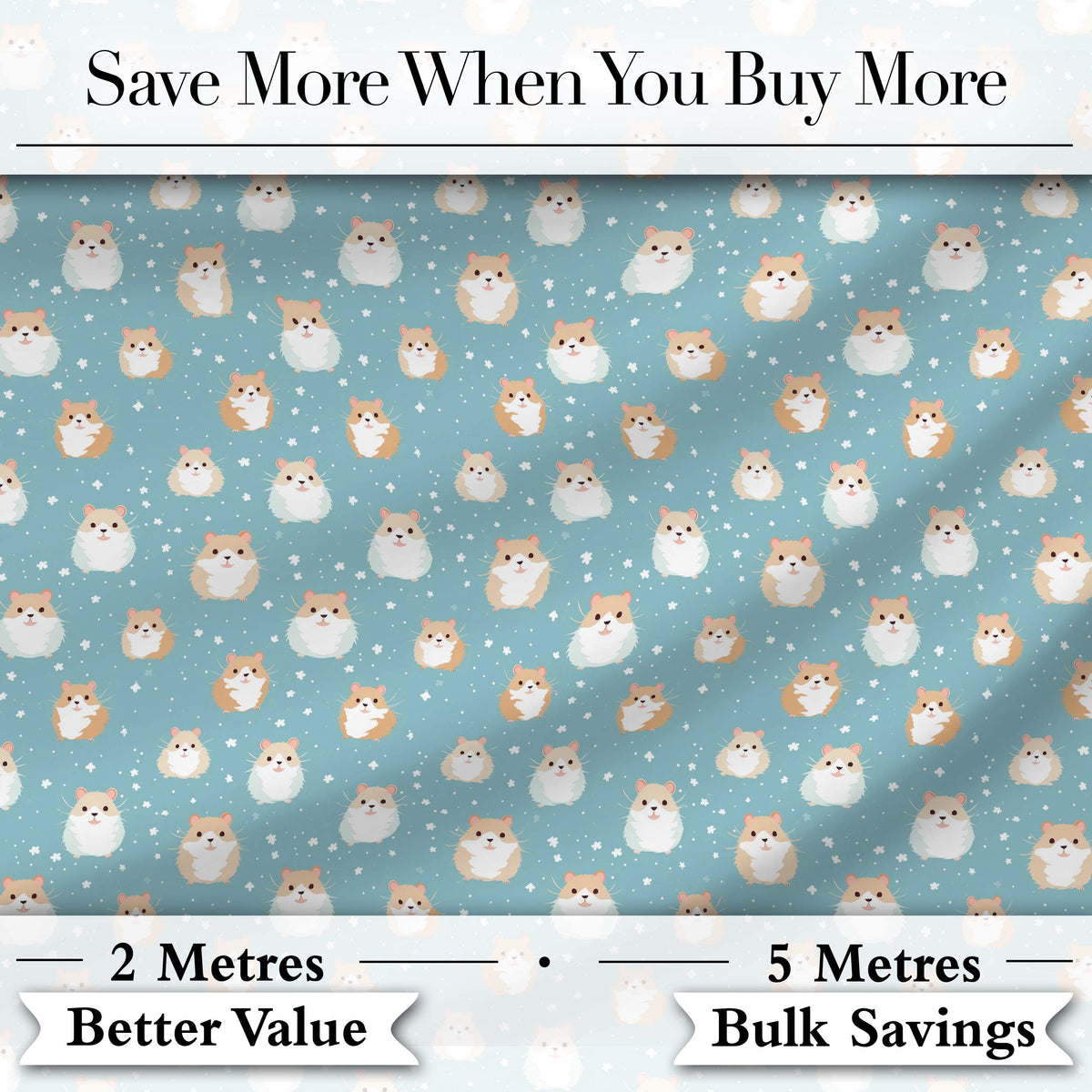 Cute Hamster Floral Apple Garden Seamless Pattern Cute Unique Gift  Digital Print Material by the Metre UK Sewing Quilting Textile
