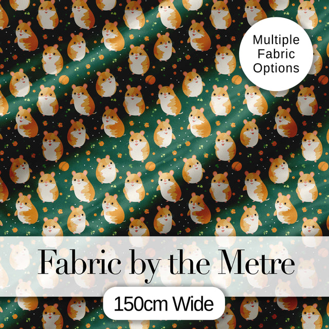 Mixed Cute Hamster Pastel Character Seamless Pattern Lovely  Digital Print Material by the Metre UK Sewing Quilting Textile