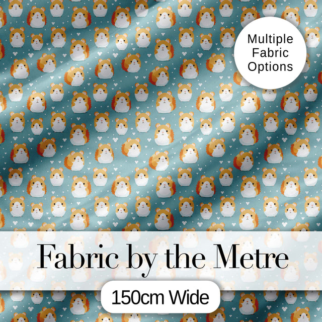 Hamster Floral Branch Cute Animal Seamless Pattern Cute Unique Gift  Digital Print Material by the Metre UK Sewing Quilting Textile