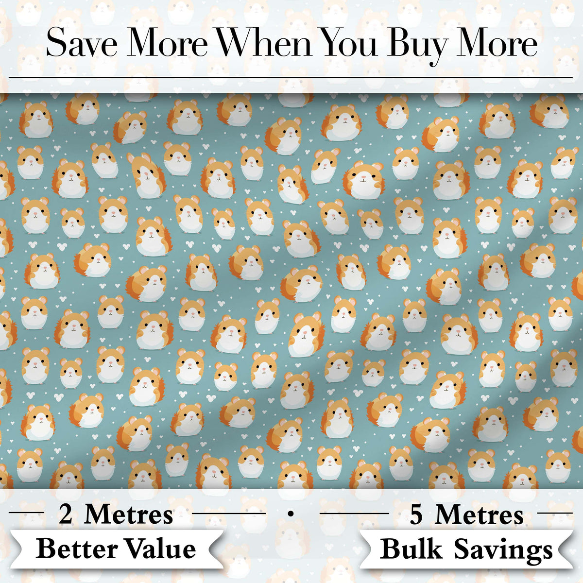 Hamster Floral Branch Cute Animal Seamless Pattern Cute Unique Gift  Digital Print Material by the Metre UK Sewing Quilting Textile