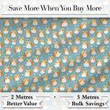 Hamster Floral Branch Cute Animal Seamless Pattern Cute Unique Gift  Digital Print Material by the Metre UK Sewing Quilting Textile