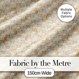Cartoon Hamster Family Warm Tone Seamless Pattern Cute Unique Gift  Digital Print Material by the Metre UK Sewing Quilting Textile