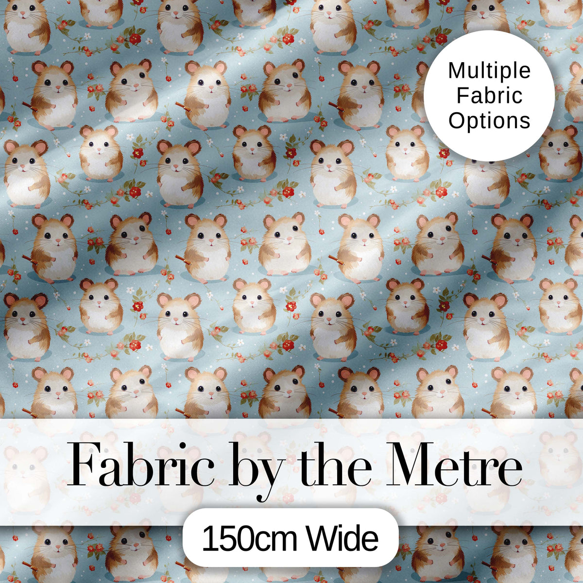 Watercolor Bunny Meadow Floral Seamless Pattern Perfect Gift for Her  Digital Print Material by the Metre UK Sewing Quilting Textile