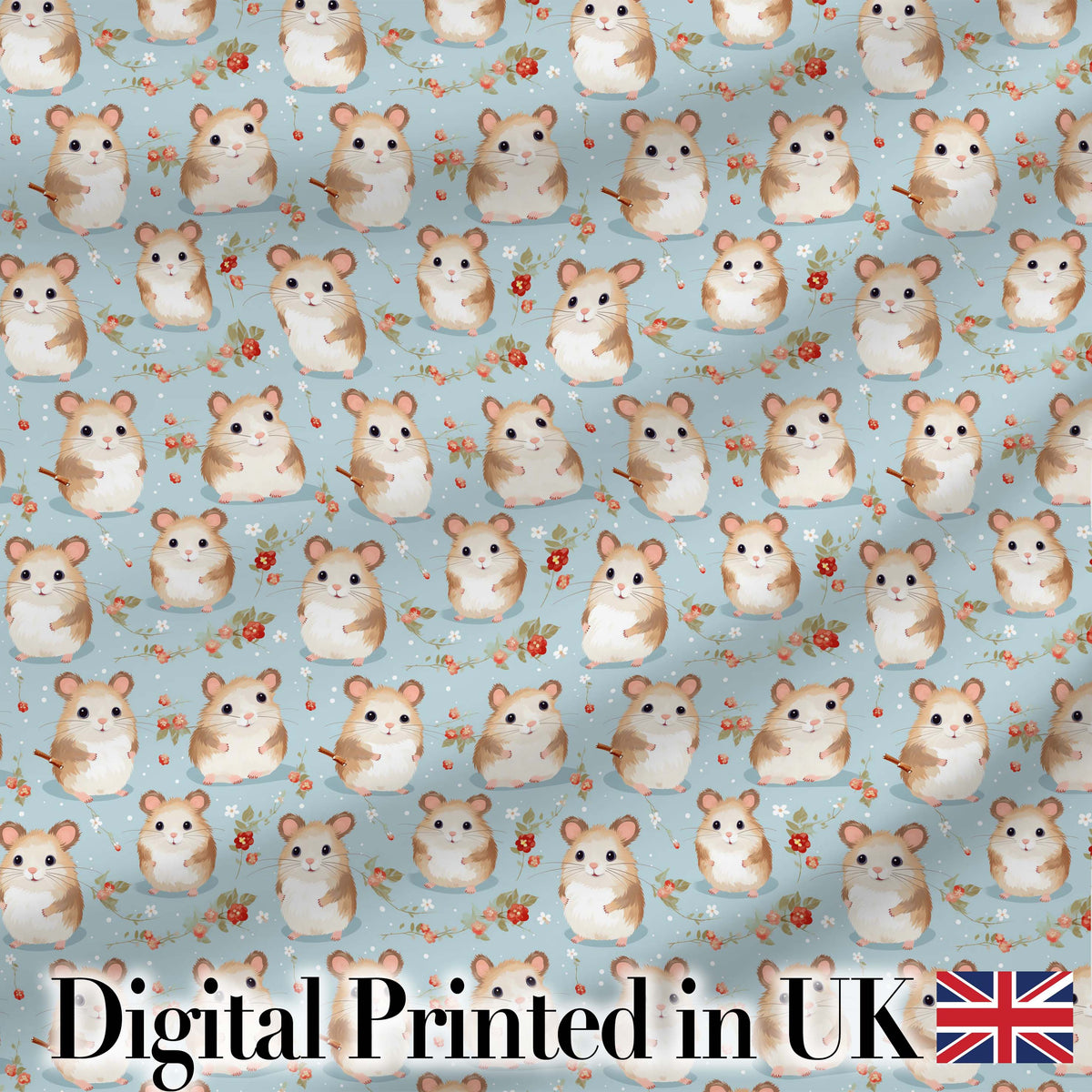 Watercolor Bunny Meadow Floral Seamless Pattern Perfect Gift for Her  Digital Print Material by the Metre UK Sewing Quilting Textile