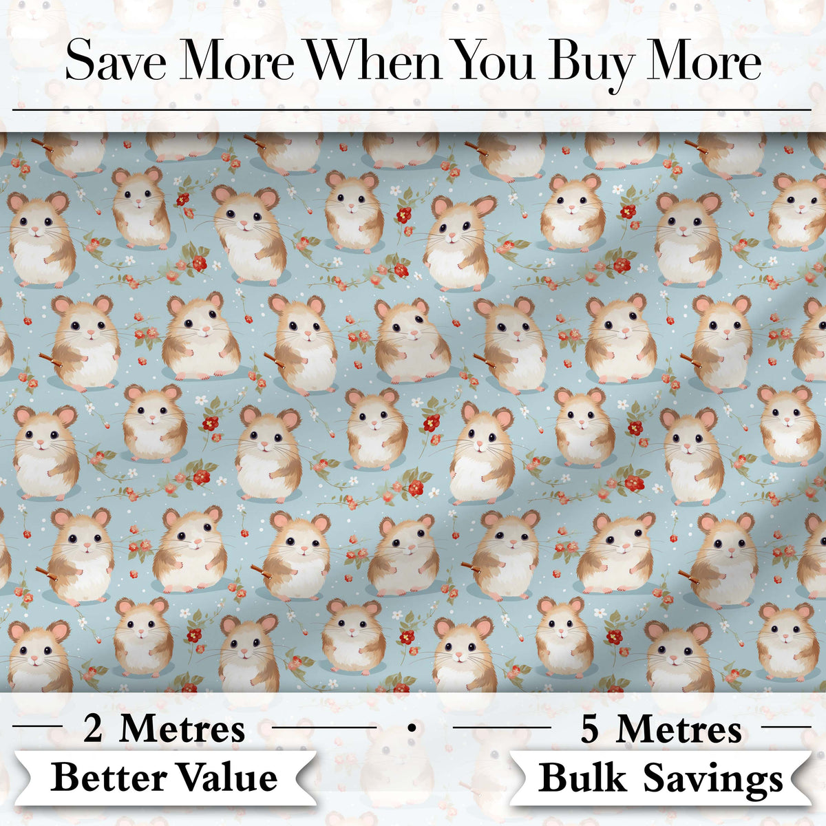 Watercolor Bunny Meadow Floral Seamless Pattern Perfect Gift for Her  Digital Print Material by the Metre UK Sewing Quilting Textile