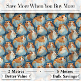 Minimal Bunny Snow Field Seamless Pattern Cute Unique Gift Lovely  Digital Print Material by the Metre UK Sewing Quilting Textile