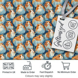 Minimal Bunny Snow Field Seamless Pattern Cute Unique Gift Lovely  Digital Print Material by the Metre UK Sewing Quilting Textile