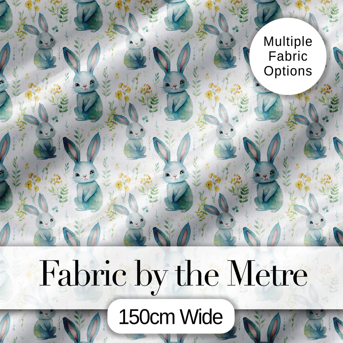 Vintage Style Bunny Rose Garden Seamless Pattern Cute Unique Gift  Digital Print Material by the Metre UK Sewing Quilting Textile