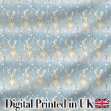 Vibrant Abstract Bunny Portrait Seamless Pattern Cute Unique Gift  Digital Print Material by the Metre UK Sewing Quilting Textile