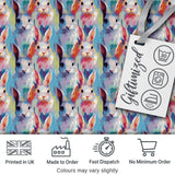 Soft Watercolor Bunny Meadow Light Blue Seamless Pattern Lovely  Digital Print Material by the Metre UK Sewing Quilting Textile
