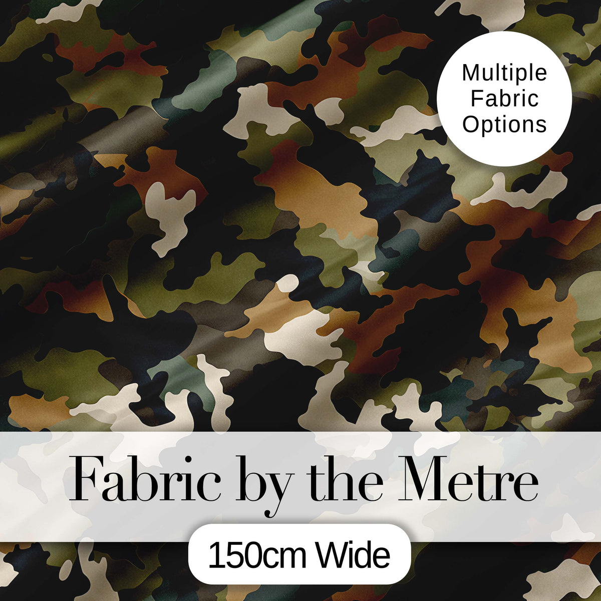 Grey Neutral Camouflage Contemporary Seamless Pattern Lovely  Digital Print Material by the Metre UK Sewing Quilting Textile