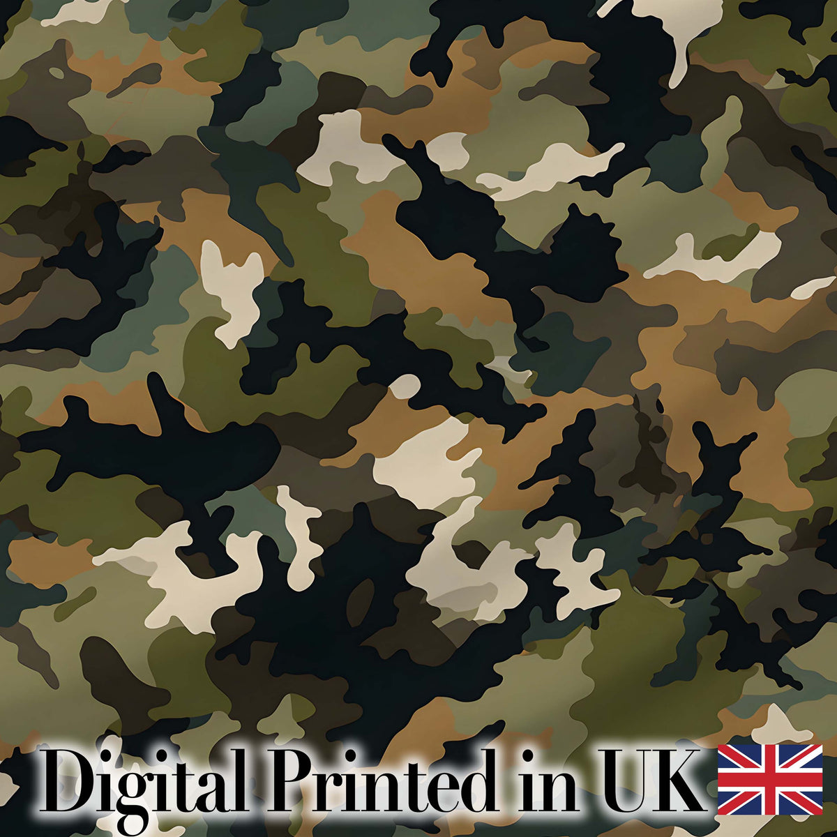 Grey Neutral Camouflage Contemporary Seamless Pattern Lovely  Digital Print Material by the Metre UK Sewing Quilting Textile