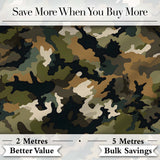 Grey Neutral Camouflage Contemporary Seamless Pattern Lovely  Digital Print Material by the Metre UK Sewing Quilting Textile