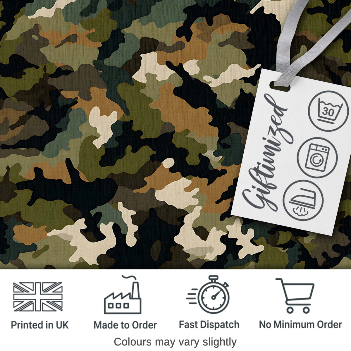 Grey Neutral Camouflage Contemporary Seamless Pattern Lovely  Digital Print Material by the Metre UK Sewing Quilting Textile