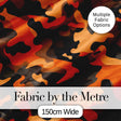 Orange Beige Camouflage Soft Contrast Seamless Pattern Lovely  Digital Print Material by the Metre UK Sewing Quilting Textile
