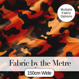 Orange Beige Camouflage Soft Contrast Seamless Pattern Lovely  Digital Print Material by the Metre UK Sewing Quilting Textile