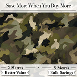 Deep Forest Camouflage Seamless Pattern Stylish Everyday  Lovely  Digital Print Material by the Metre UK Sewing Quilting Textile