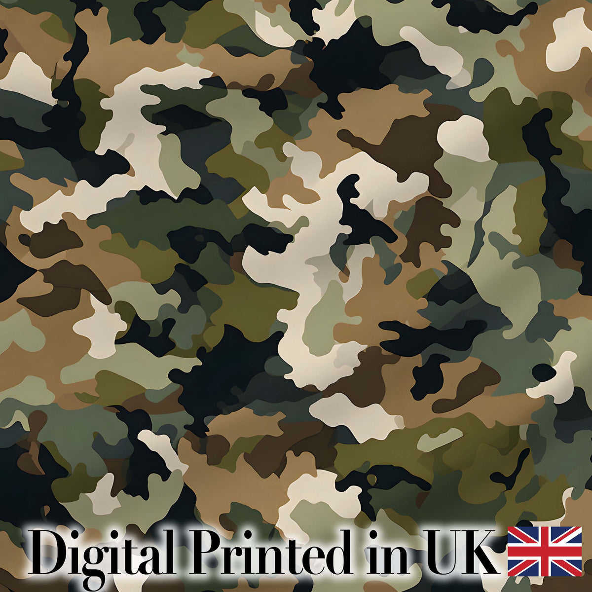 Watercolor Blue Camouflage Artistic Seamless Pattern Lovely  Digital Print Material by the Metre UK Sewing Quilting Textile