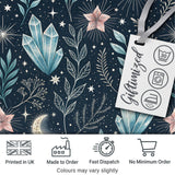 Owl Moon Stars Night Sky Botanical Seamless Pattern Cute Unique Gift  Digital Print Material by the Metre UK Sewing Quilting Textile