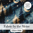 Golden Moon Stars Night Sky Botanical Garden Seamless Pattern Lovely  Digital Print Material by the Metre UK Sewing Quilting Textile
