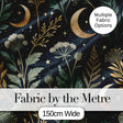 Red Poppy Flowers Moon Stars Night Sky Seamless Pattern Lovely  Digital Print Material by the Metre UK Sewing Quilting Textile