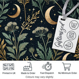 Red Poppy Flowers Moon Stars Night Sky Seamless Pattern Lovely  Digital Print Material by the Metre UK Sewing Quilting Textile