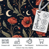 Golden Celestial Floral Swirl Stars Night Seamless Pattern Lovely  Digital Print Material by the Metre UK Sewing Quilting Textile