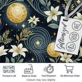 Glowing Mushroom Botanical Night Forest Seamless Pattern Lovely  Digital Print Material by the Metre UK Sewing Quilting Textile