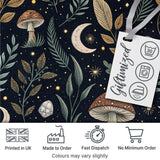 Golden Mushrooml Floral Spiral Stars Night Seamless Pattern Lovely  Digital Print Material by the Metre UK Sewing Quilting Textile