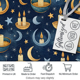 Moon Mushroom Botanical Night Garden Seamless Pattern Lovely  Digital Print Material by the Metre UK Sewing Quilting Textile