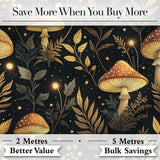 Blue Floral Night Sky Botanical Stars Seamless Pattern Lovely  Digital Print Material by the Metre UK Sewing Quilting Textile