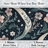Magical Mushroom Crescent Moon Night Seamless Pattern Lovely  Digital Print Material by the Metre UK Sewing Quilting Textile