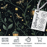 Golden Floral Crescent Moon Night Garden Seamless Pattern Lovely  Digital Print Material by the Metre UK Sewing Quilting Textile