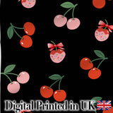 Cherry Fruit Light Lavender Background Minimal Seamless Pattern  Digital Print Material by the Metre UK Sewing Quilting Textile
