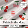 Watercolor Cherry Fruit Dark Artistic Splash Seamless Pattern Lovely  Digital Print Material by the Metre UK Sewing Quilting Textile