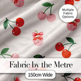 Watercolor Cherry Fruit Dark Artistic Splash Seamless Pattern Lovely  Digital Print Material by the Metre UK Sewing Quilting Textile