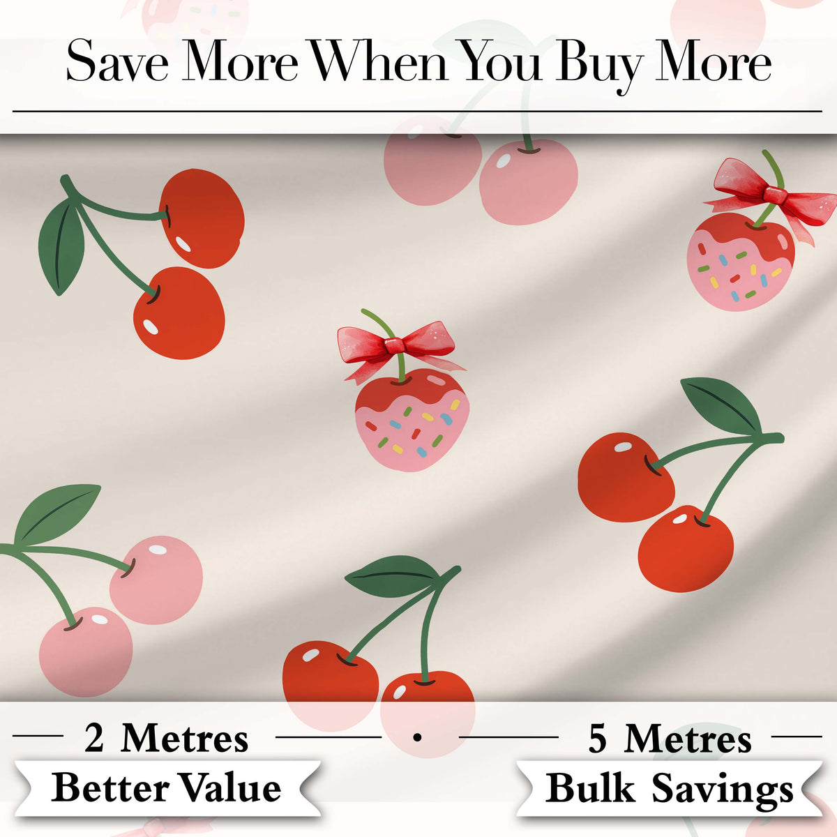 Watercolor Cherry Fruit Dark Artistic Splash Seamless Pattern Lovely  Digital Print Material by the Metre UK Sewing Quilting Textile