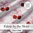 Cherry Bow Ribbon Cute Warm Beige Neutral Background Seamless Lovely  Digital Print Material by the Metre UK Sewing Quilting Textile