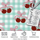 Cherry Bow Ribbon Cute Light Grey Minimal Background Seamless Lovely  Digital Print Material by the Metre UK Sewing Quilting Textile