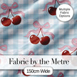 Cherry Bow Ribbon Cute Lavender Pastel Background Seamless Pattern  Digital Print Material by the Metre UK Sewing Quilting Textile
