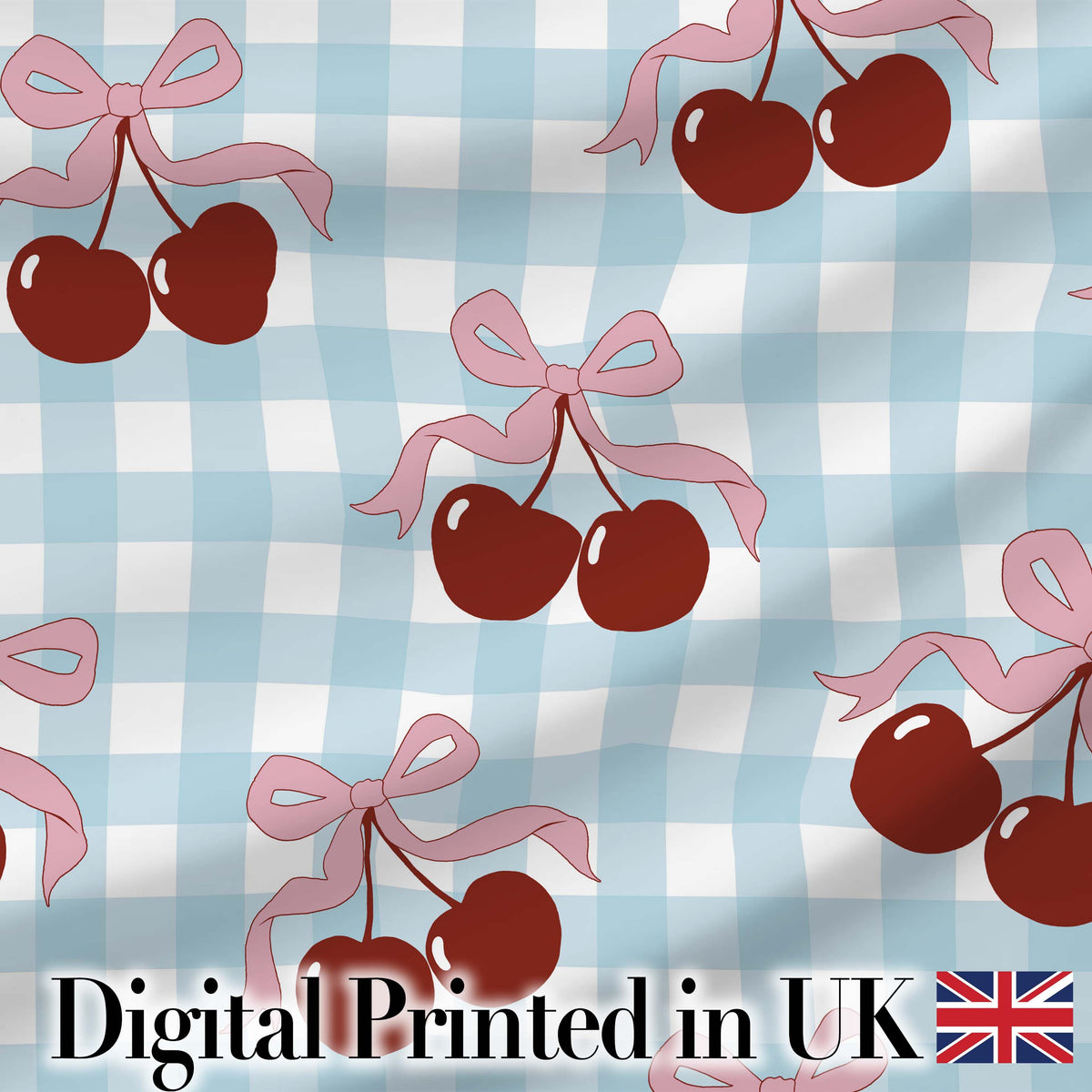 Cherry Bow Ribbon Cute Lavender Pastel Background Seamless Pattern  Digital Print Material by the Metre UK Sewing Quilting Textile