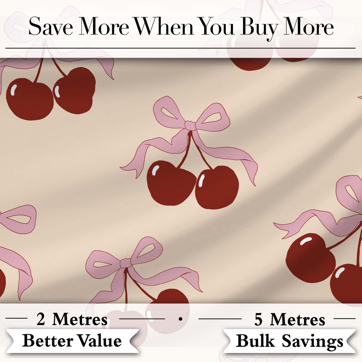 Watercolor Cherry Bow Ribbon Pink Gingham Picnic Check Seamless  Digital Print Material by the Metre UK Sewing Quilting Textile