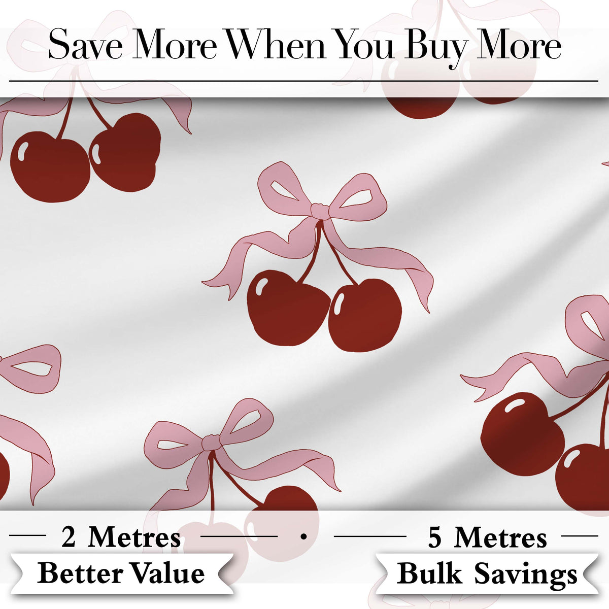 Watercolor Cherry Bow Ribbon Blue Beige Gingham Seamless Pattern  Digital Print Material by the Metre UK Sewing Quilting Textile