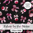 Watercolor Pink Cherry Ribbon Bow Seamless Pattern Mint Green Lovely  Digital Print Material by the Metre UK Sewing Quilting Textile