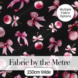 Watercolor Pink Cherry Ribbon Bow Seamless Pattern Mint Green Lovely  Digital Print Material by the Metre UK Sewing Quilting Textile