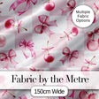 Watercolor Pink Cherry Ribbon Bow Seamless Pattern Pastel Lilac  Digital Print Material by the Metre UK Sewing Quilting Textile