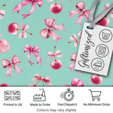 Watercolor Pink Cherry Ribbon Bow Seamless Pattern Blush Neutral  Digital Print Material by the Metre UK Sewing Quilting Textile