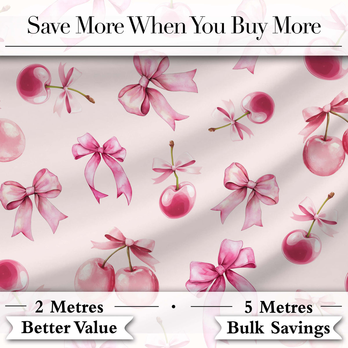 Cute Cherry Bow Daisy Heart Seamless Pattern on Pastel Lilac Gingham  Digital Print Material by the Metre UK Sewing Quilting Textile