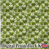Tropical Palm Tree Summer Beach Seamless Pattern on Cream Background Digital Print Fabric by the Metre UK Sewing Quilting Textile